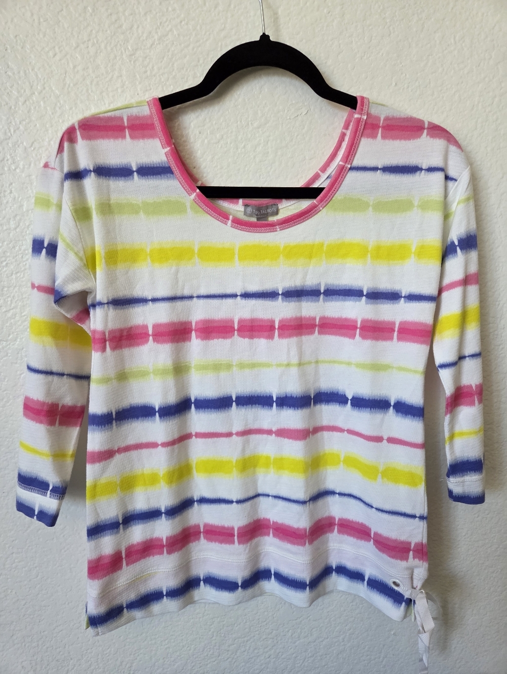 T By Talbots Cotton Tie Dye Tee Multi Color Size XSmall Petite